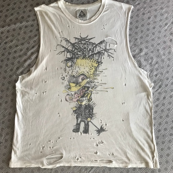 ⛔️SOLD⛔️RARE 🧠☠️ Acid Bart UNIF Muscle Tee - Picture 2 of 8